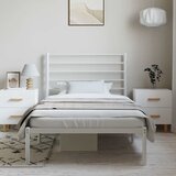  Metalni okvir za krevet s uzglavljem bijeli 100x200 cm | Eponuda.com