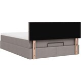  Otomanska postelja z vzmetnico & LEDs taupe 140x190 cm blago, (22054031) | Shoptok.si