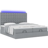 vidaXL Okvir kreveta s madracima svijetlosivi 160x200cm od tkanine | shoptok.hr