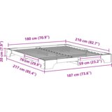  Krevet s daskama Smeđa 180 x 210 cm Masivna borovina | shoptok.hr