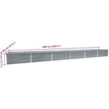  Povišena vrtna gredica od pocinčanog čelika 600x80x45 cm siva | shoptok.hr
