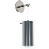 Eglo Pinto tekstil zidna/1, e27, nikl-mat/staklo/sivi tekstil | shoptok.hr