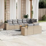 vidaXL 9-dijelni set vrtnih sofa s jastucima bež od poliratana | shoptok.hr