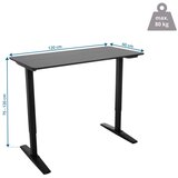 MID.YOU dvižna miza stand carbon, črna | Shoptok.si