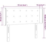  LED uzglavlje smeđesivo 93x16x78/88 cm od tkanine | shoptok.hr