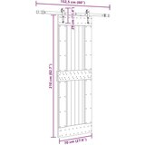 vidaXL Drsna vrata s kompletom vodil 70x210 cm trdna borovina | Shoptok.si