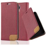 Cadorabo Ohišje, združljivo z Samsung Galaxy S4 v jesenska rdeča - Zaščitni ovitek s stoječo funkcijo, žepom za kartice in tekstilnim našitkom, (20550847) | Shoptok.si