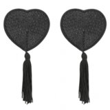 Coquette klobučki za bradavičke Heart črni Cene