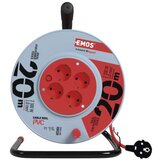  Kolutni podaljšek 20 m / 4 vtičnice / rdeči / PVC / 230 V / 1 mm2 | Shoptok.si