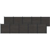 PANEL ograde 10 pcs WPC i aluminij Crna | shoptok.hr
