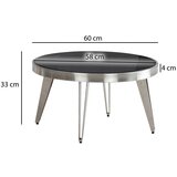 MID.YOU KLUBSKA MIZA, srebrne barve | Shoptok.si