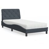  The Living Store Postelja z vzmetnico temno siva 90x200 cm žamet - Postelja, (21441436) | Shoptok.si