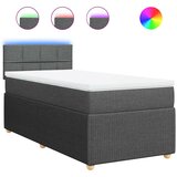  Krevet s oprugama i madracem tamnosivi 90x200 cm od tkanine | shoptok.hr