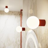 Sollux Stenska svetilka HALO rdeča okra IP44, (5000352048) | Shoptok.si