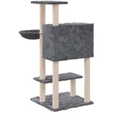 vidaXL Mačje drevo s praskalniki iz sisala temno sivo 108,5 cm | Shoptok.si