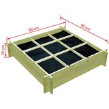 Posuda za sadnju 90 x 90 x 20 cm od impregniranog drva | shoptok.hr