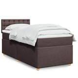  Krevet s oprugama i madracem tamnosmeđi 90 x 190 cm od tkanine | shoptok.hr