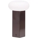 Smeđa metalna LED stolna lampa s mogućnosti zatamnjivanja sa staklenim sjenilom (visina 20 cm) Low –