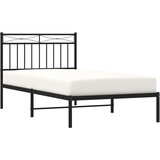 Metalni okvir za krevet s uzglavljem crni 100x190 cm | shoptok.hr