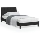 vidaXL Posteljni okvir z vzglavjem črn 100x200 cm žamet | Shoptok.si