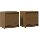 vidaXL Nočna omarica 2 kosa medeno rjava 40x30,5x40 cm trdna borovina | Shoptok.si