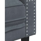 vidaXL Kavč chesterfield z vzglavniki dvosed temno siv žamet | Shoptok.si