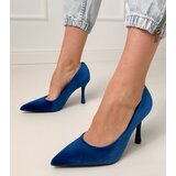 D/CEO Navy blue velvet stiletto pumps Bales | shoptok.hr