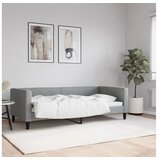vidaXL Raztegljiva postelja svetlo siva 90x190 cm blago Cene