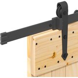  Klizna vrata NARVIK Prirodna i crna 85 x 210 cm (213,5 cm) | shoptok.hr