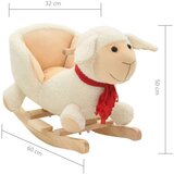 vidaXL Gugalna žival ovčka z naslonjalom pliš 60x32x50 cm bela | Shoptok.si