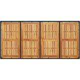  Vrtni stol s pločom od drva bagrema crni 190x90x75cm poliratana | shoptok.hr