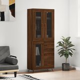  The Living Store Visoka komoda rjav hrast 69,5x34x180 cm inženirski les - Visoka Omarica, (21445004) | Shoptok.si