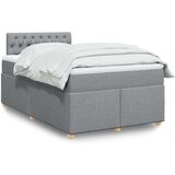 vidaXL Krevet s oprugama i madracem svjetlosivi 120x190 cm od tkanine | shoptok.hr