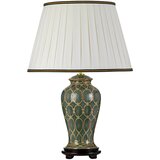 Elstead Lighting Elstead Lightbox Sashi Tradicionalna zelena orientalska keramična vaza namizna svetilka, visok senčnik Empire, (22099536) | Shoptok.si