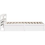  Okvir kreveta s uzglavljem bijeli 75x190 cm od borovine - Bijela 75 x 190 cm | shoptok.hr