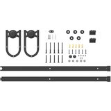 vidaXL Komplet opreme za drsna vrata 183 cm jeklo črne barve | Shoptok.si