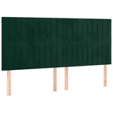  LED uzglavlje tamnozeleno 160x5x118/128 cm baršunasto | shoptok.hr