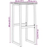 vidaXL barski stolci 4 kom crni 38x38x80 cm od čelika obloženog prahom | shoptok.hr