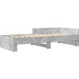  Okvir kreveta s uzglavljem Betonska siva 80 x 200 cm | shoptok.hr