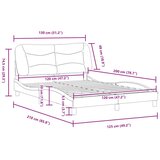  Posteljni okvir z vzglavjem kapučino 120x200 cm umetno usnje, (21086454) | Shoptok.si