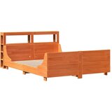 vidaXL Posteljni okvir z vzglavjem voščeno rjava 120x200 cm borovina, (21303759) Cene