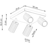 Nice Lamps Bela stropna svetilka 25x25 cm Gleam – | Shoptok.si