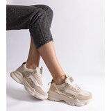 Gemre Beige sneakers with glitter inserts Clorinda | shoptok.hr
