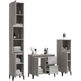  3-dijelni set kupaonskih ormarića boja hrasta sonome drveni | shoptok.hr