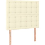  Posteljni okvir z vzglavjem krem 80x200 cm umetno usnje, (20903215) | Shoptok.si