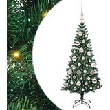 vidaXL Umjetna preddekorirana božićna jelka med 150 LED Zelena 120 cm | Shoptok.si