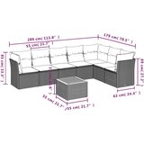 vidaXL 8-dijelni set vrtnih sofa od poliratana s jastucima bež | shoptok.hr