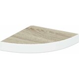  Kutne zidne police 4 kom boja hrasta i bijele 25x25x3,8 cm MDF | shoptok.hr