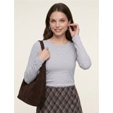 Sinsay Rebrasta majica dugih rukava s dodatkom modala | shoptok.hr