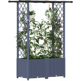  Povišeni krevet s mrežom i krovom Sivi 124,5 x 40 x 138 cm PP | shoptok.hr